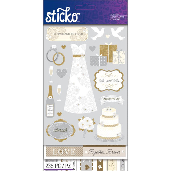 Sticko Embellishment, Stickers - Wedding