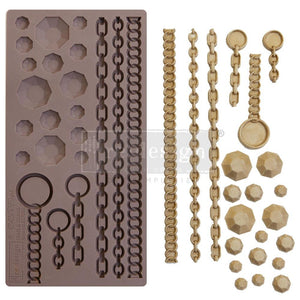 Prima Re-Design Decor Mold - Gems & Chains