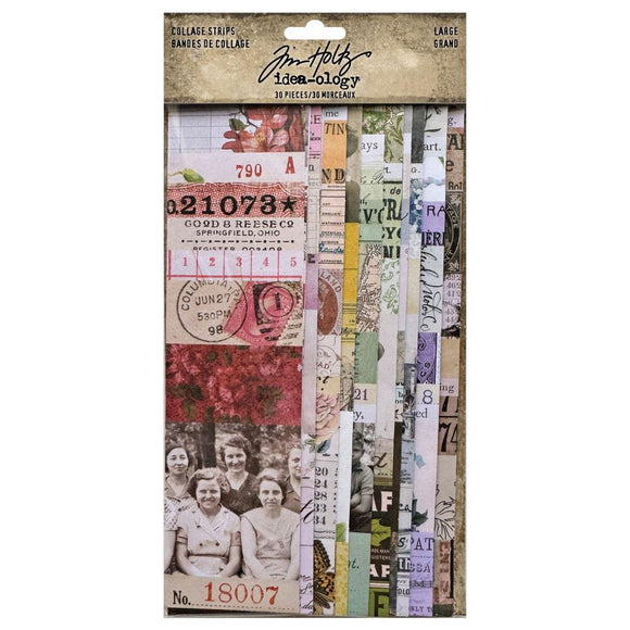 Tim Holtz Idea-ology Embellishment, Collage Paper - Strips Large