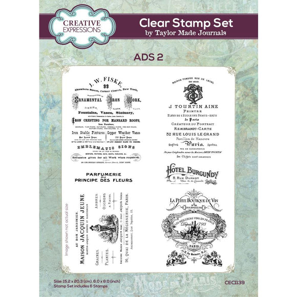 Creative Expressions Stamp, Taylor Made Journals - Ads 2