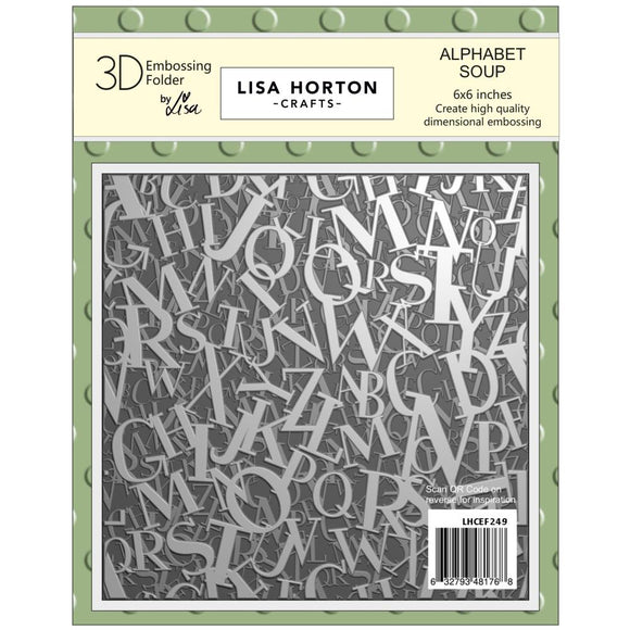 Lisa Horton Embossing Folder, Alphabet Soup