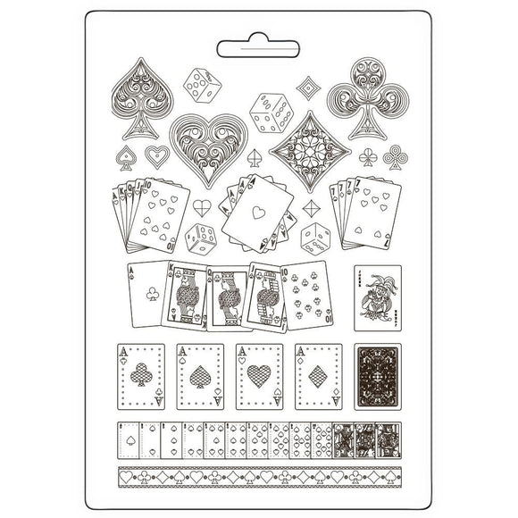 Stamperia Mould A4 Maxi, Master Of Magic, Cards