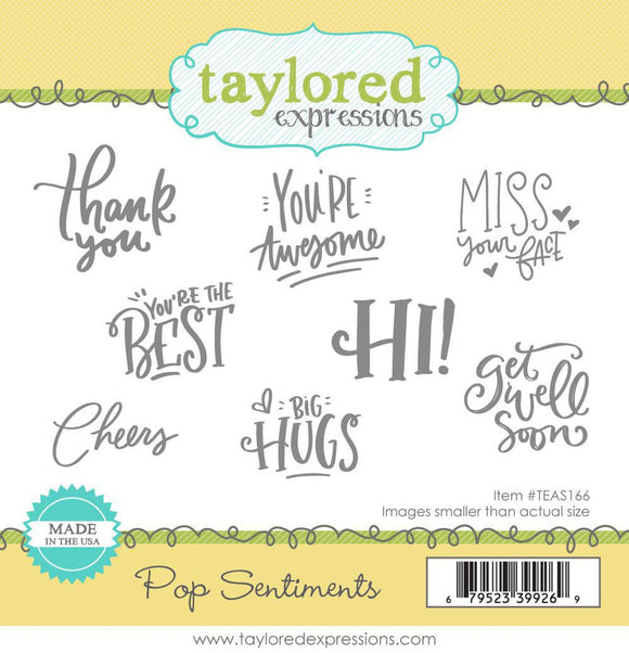 Taylored Expressions Stamp & Die Combo - Pop Sentiments