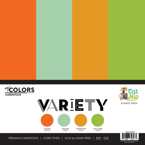 Photoplay Paper 12x12 Cardstock Variety Pack, Cat Nip (8 Sheets)