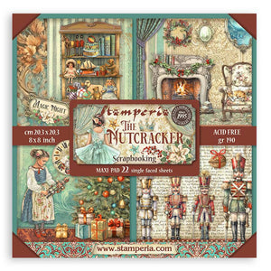 Stamperia Paper, 8x8", Maxi Paper Pad -  The Nutcracker