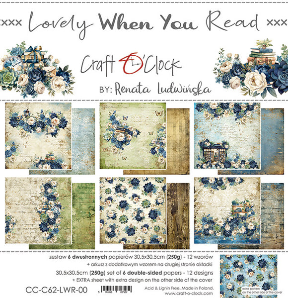 Craft O'Clock Paper Pack 12x12, Lovely When You Read