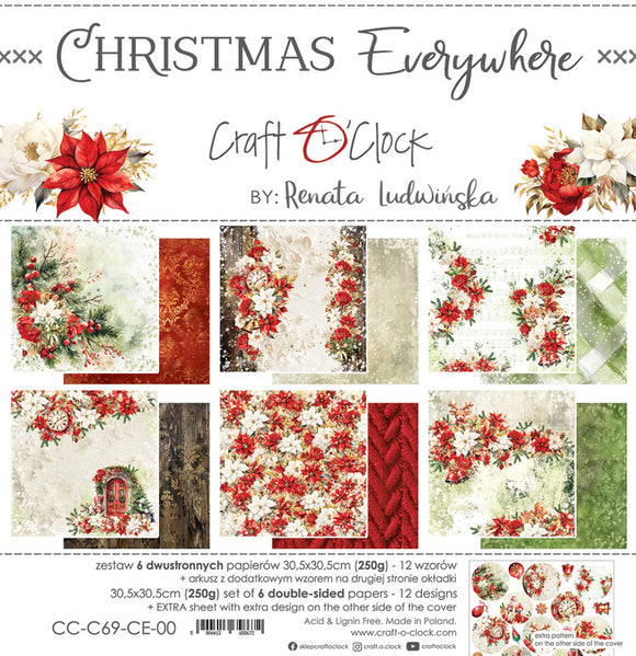 Craft O'Clock Paper Pack 12x12 - Christmas Everywhere