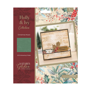 CC Embossing Folder 2D, Holly & Ivy - Christmas Music