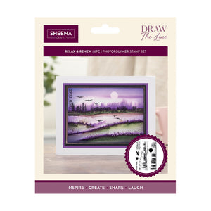 CC Sheena Crafts Stamp,  Draw the line - Relax & Renew