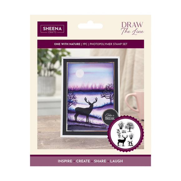 CC Sheena Crafts Stamp, Draw the Line - One with Nature