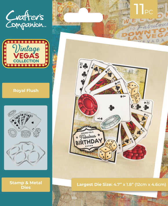 CC Stamp & Die Set, Vintage Vegas - Vintage Vegas - Royal Flush