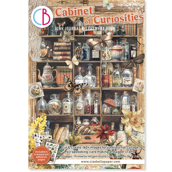 Ciao Bella Embellishment, Junk Journal & Ephemera Book, A4 - Cabinet of Curiosities