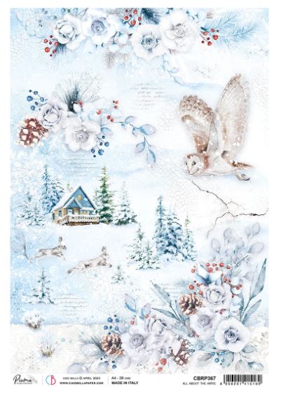 Ciao Bella Rice Paper A4, Piuma All About The Arctic