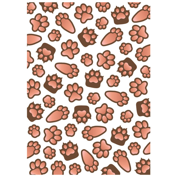 3D Embossing Folder, Paw Prints