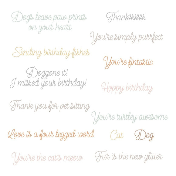 Honey Bee Stamp & Die Combo, Pet-tastic Sentiments