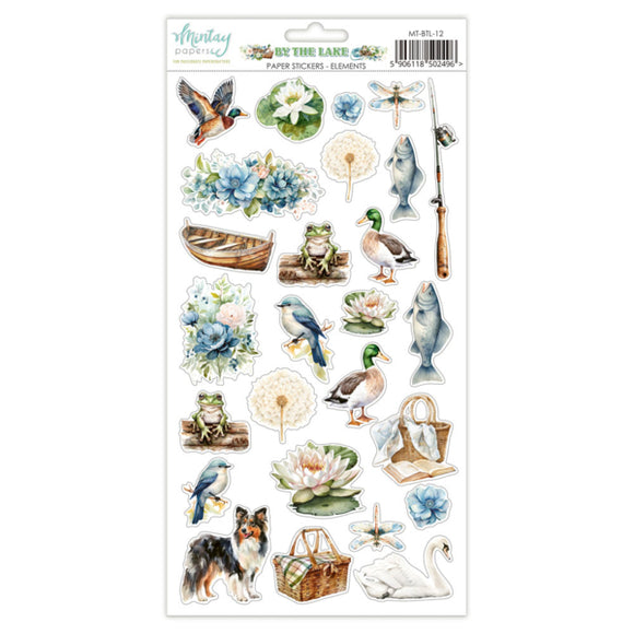 Mintay Embellishment, 6 x 12 Paper Stickers - By The Lake Elements
