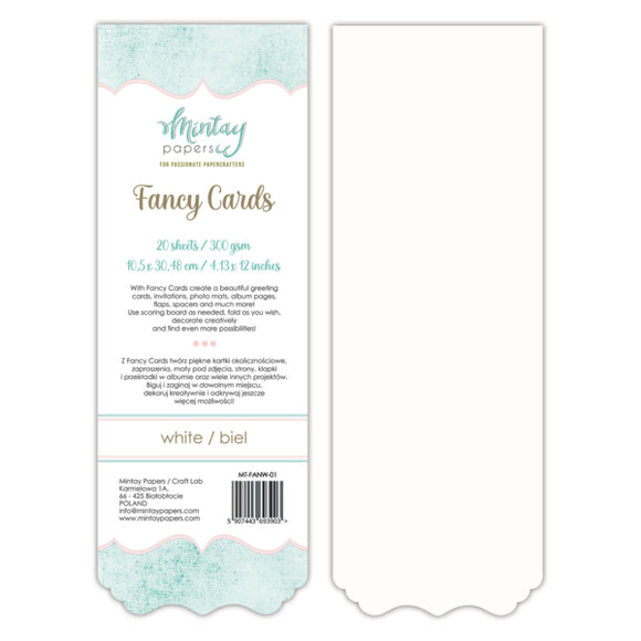 Mintay Paper, Fancy Cards White 01