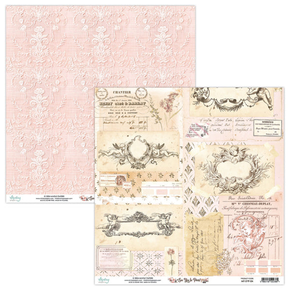 Mintay Paper 12x12 - See You In Paris   Various Patterns Available