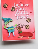 Poppy Stamps Die, Believe in Santa Paws