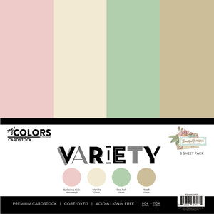 Photoplay Cardstock Variety Pack 12x12, Beautiful Junque (8 Sheets)