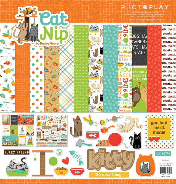 Simple Stories Paper Collection Kit 12x12, Cat Nip