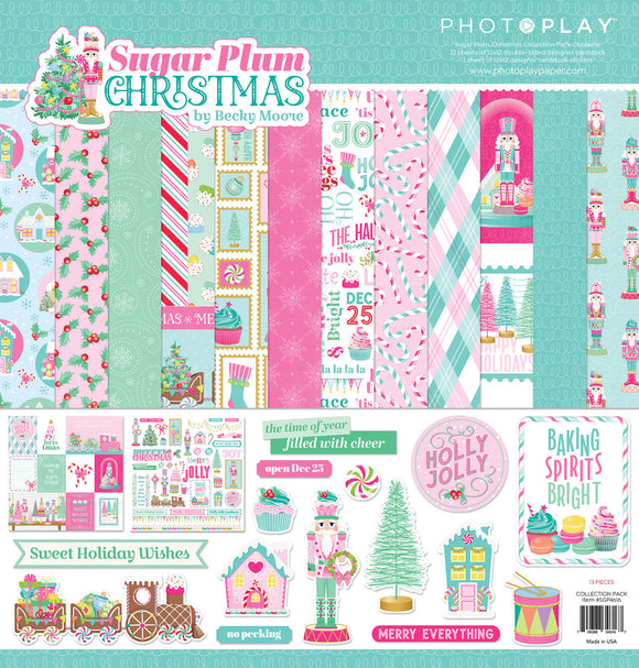 Simple Stories Paper Collection Kit 12x12, Sugar Plum Christmas