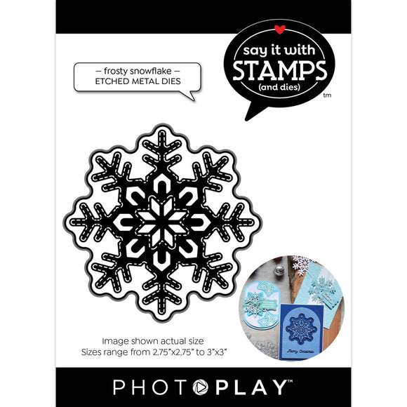 Photoplay Die, Frosty Snowflake Shape/Shadow