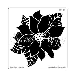 Sweet Poppy Stencil, Poinsettia