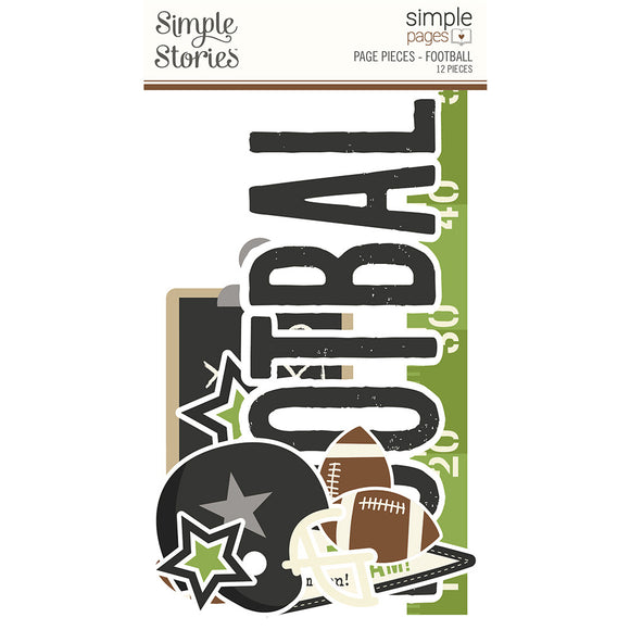 Simple Stories Ephemera, Simple Pages Page Pieces - Football