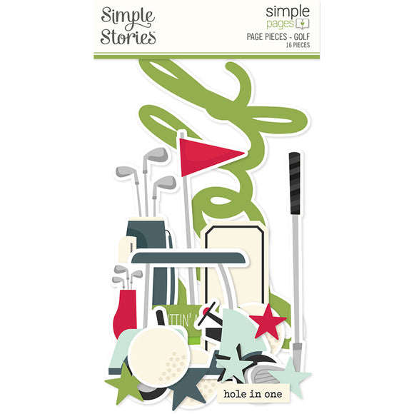 Simple Stories Ephemera, Simple Pages Page Pieces - Golf