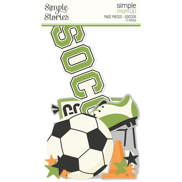 Simple Stories Ephemera, Simple Pages Page Pieces - Soccer