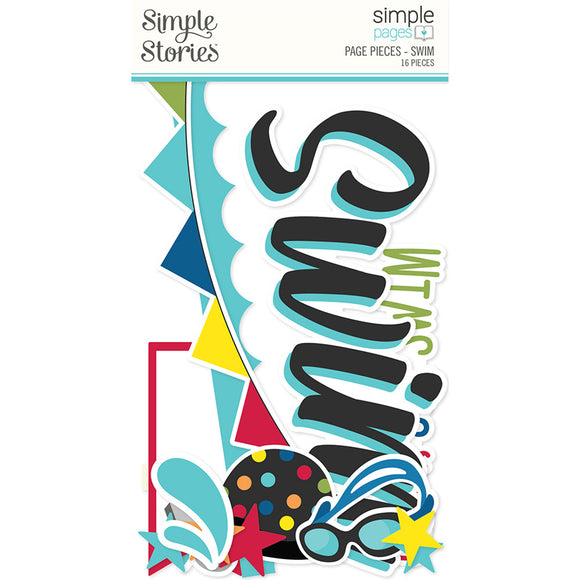 Simple Stories Ephemera, Simple Pages Page Pieces - Swim