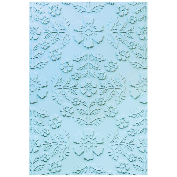 Sizzix Embossing Folder 3D, Multi-Level Textured Impressions - Floral Damask