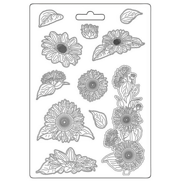 Stamperia Mould A4, Sunflower Art