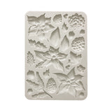 Stamperia Mould A5, The Nutcracker - Poinsettia And Pinecones