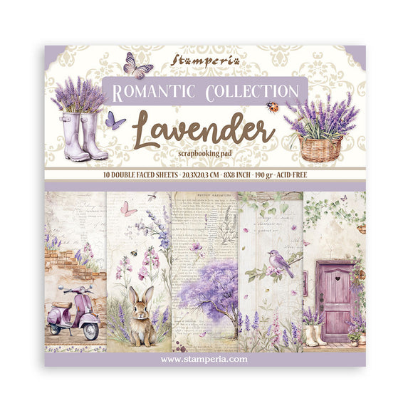 Stamperia Paper Pack 8x8, Lavender