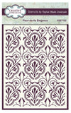 Creative Expressions Stencil 6"x8", Taylor Made Journals Fleur-de-lis Elegance