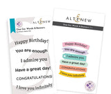 Altenew Stamp & Die, One-Go Words & Banners