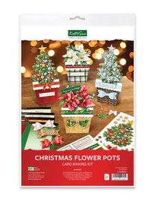 Katy Sue Embellishment, Die Cut Topper & Decoupage Collection - Christmas Flower Pots