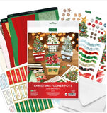 Katy Sue Embellishment, Die Cut Topper & Decoupage Collection - Christmas Flower Pots