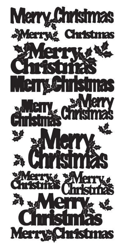 Ecstasy Crafts Sticker, Peel Off - Merry Christmas various sizes