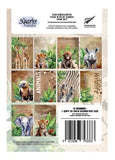 3Quarter Designs Embellishment, Tuck N Play Cards Pack, Mini Set - Zoo Encounter