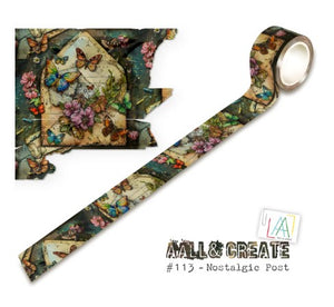 AALL & Create Embellishment, Washi Tape 25mmx10m - Nostalgic Post