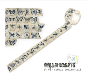 AALL & Create Embellishment, Washi Tape 25mmx10m - Cobalt Swallowtail