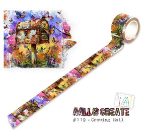 AALL & Create Embellishment, Washi Tape 25mmx10m - Growing Mail