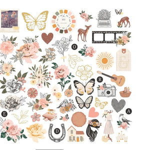 MM11 Add-on - Heartfelt Cardstock Diecut Ephemera - 110pc