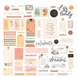 MM11 Add-on - Rosie's Studio Golden Afternoon Cardstock Diecut Ephemera - Sentiments