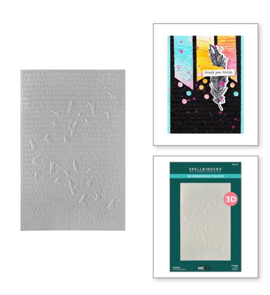 Dina Wakley Embossing Folder, 3D -  Soaring