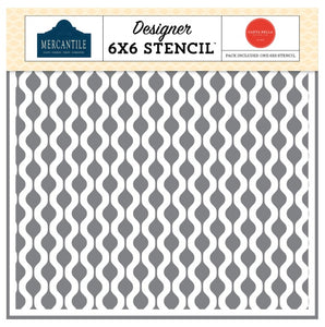 Carta Bella Stencil - Mercantile: Groovy Squiggles Stencil