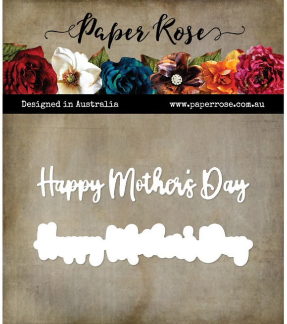 Paper Rose Die, Happy Mother's Day Layered Word